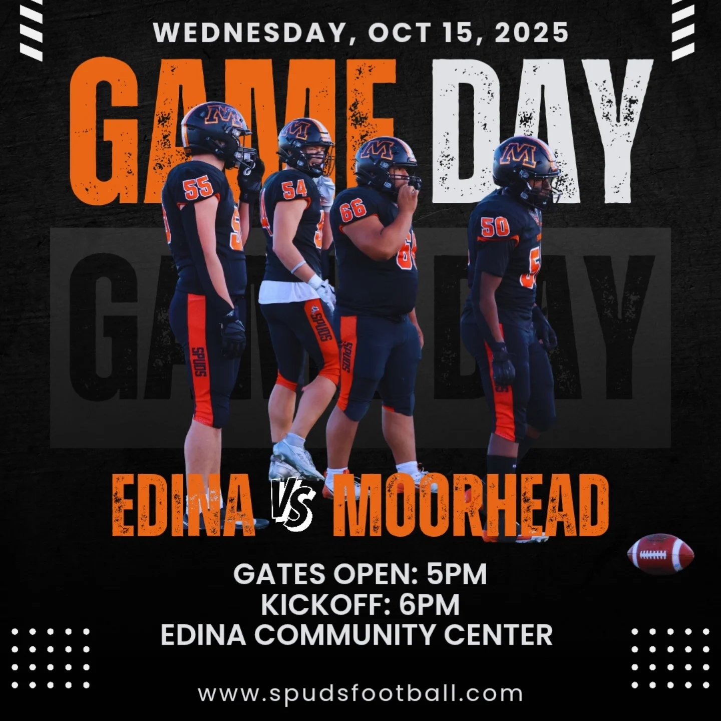 🧡 The final regular season game... - Moorhead Spud Football | Facebook