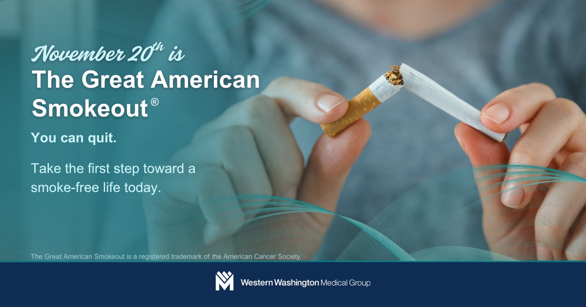 Thinking about quitting smoking? The Great American Smokeout is the perfect  time to start your journey to better health for yourself, and your family.  Small steps to quit smoking can make a