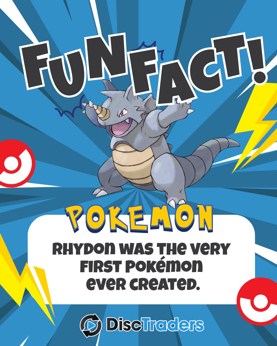 Disc - Did you know Rhydon was the very first Pokémon ever created ...