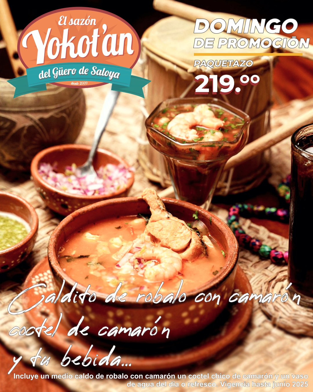 El - Super Promoción Caldo de Robalo con Camarón, Coctel de Camarón y ...