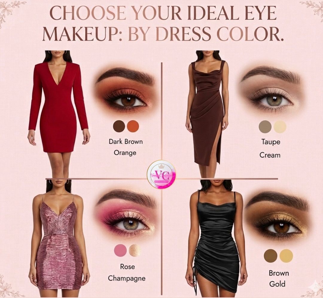 Dressed to impress but don't know what to do with your makeup? 💄✨ Stop guessing and match your eyeshadow to your outfit perfectly every single time. Save this for your next night