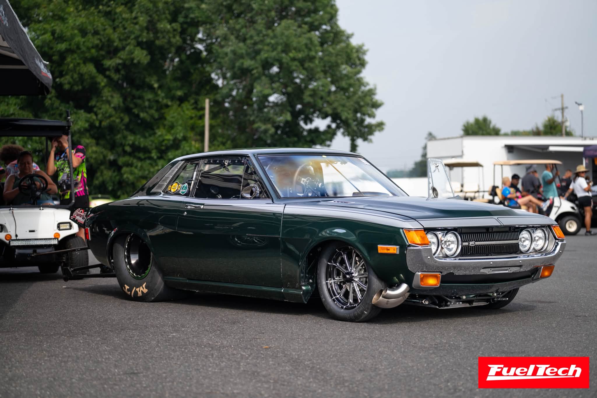 This '74 Celica is hard to miss 🔥 Owned by Rafael Ortiz of