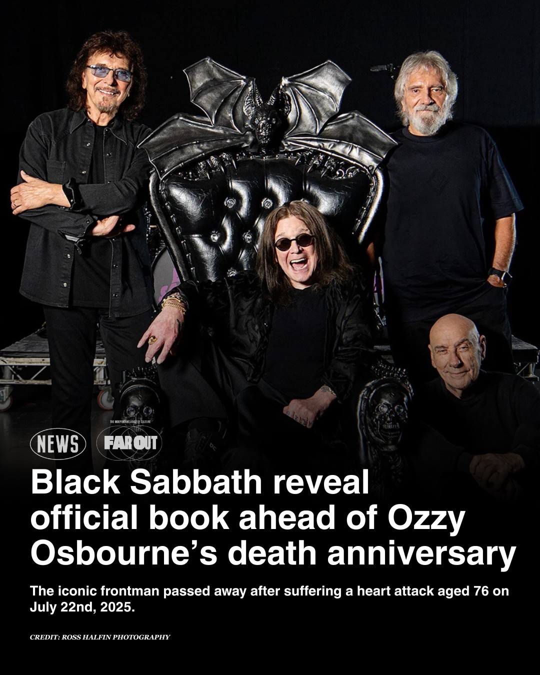 Black Sabbath's first official book arrives with Ozzy Osbourne's