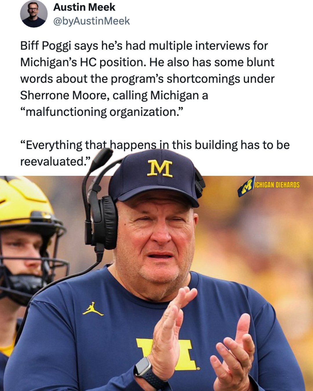 Biff not holding back..... - Michigan Diehards | Facebook