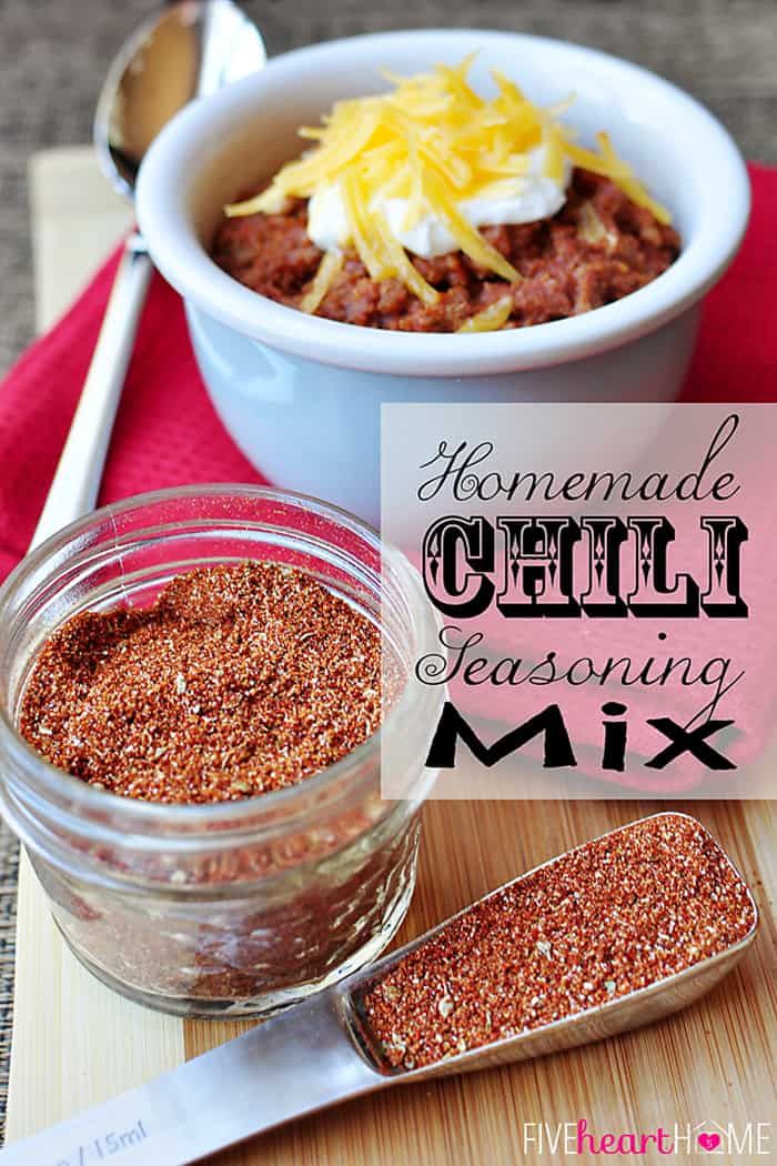 Five - HOMEMADE CHILI SEASONING MIX >>> https://www.fivehearthome.com ...