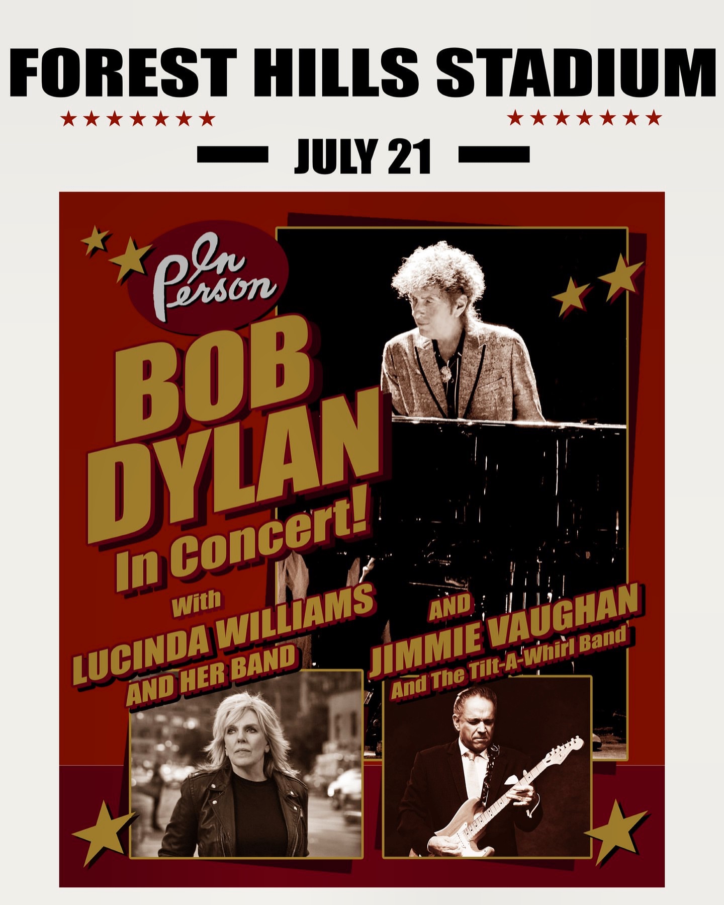 JUST ANNOUNCED: Bob Dylan returns to Forest Hills Stadium with