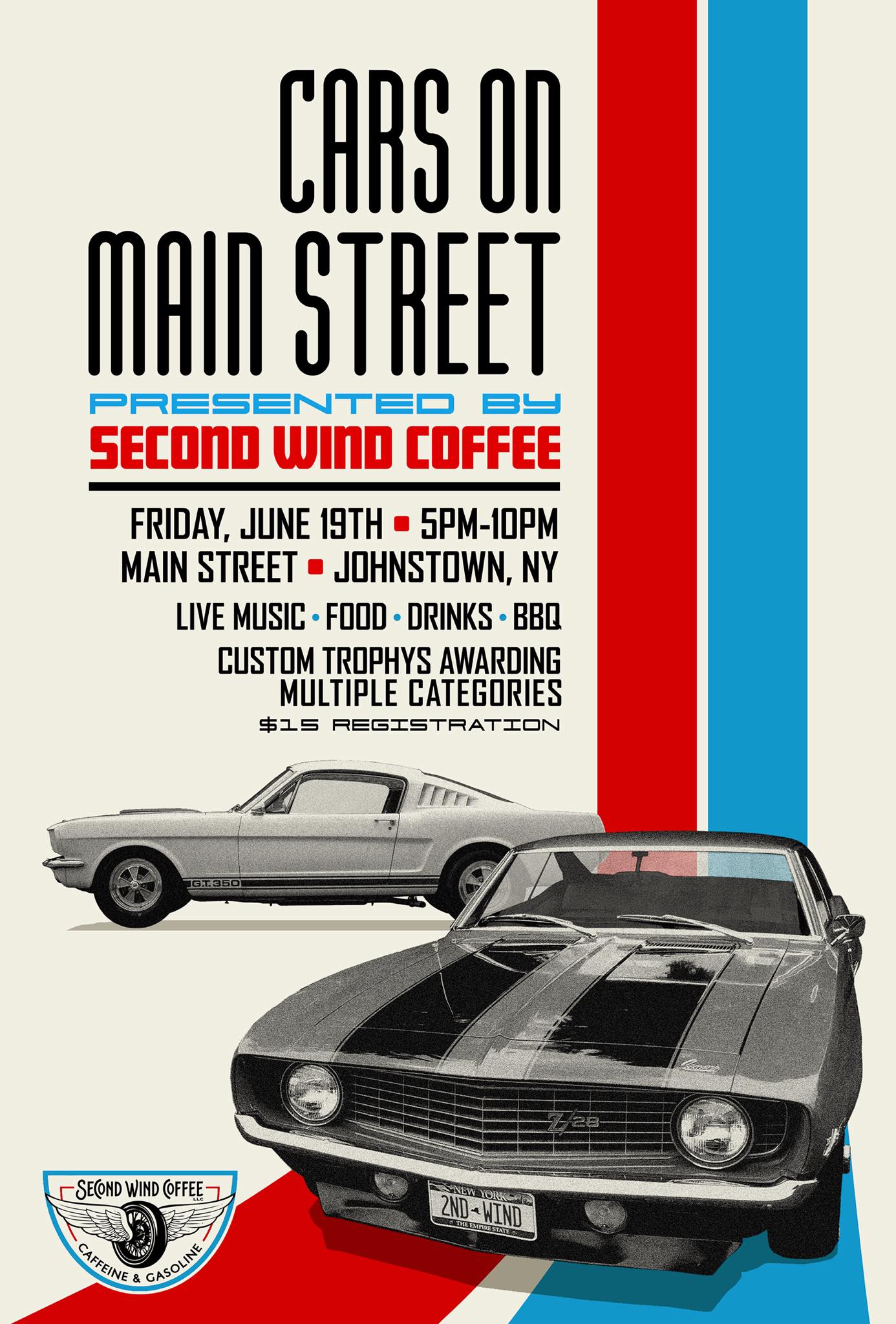 Cars on Main Street event at Second Wind Coffee