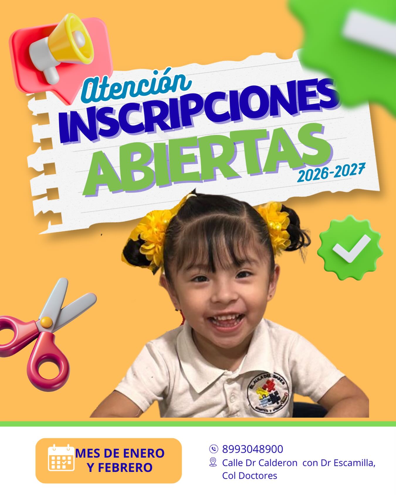 El - ¡Inscripciones Abiertas Ciclo Escolar 2026 – 2027! En Prekínder y ...