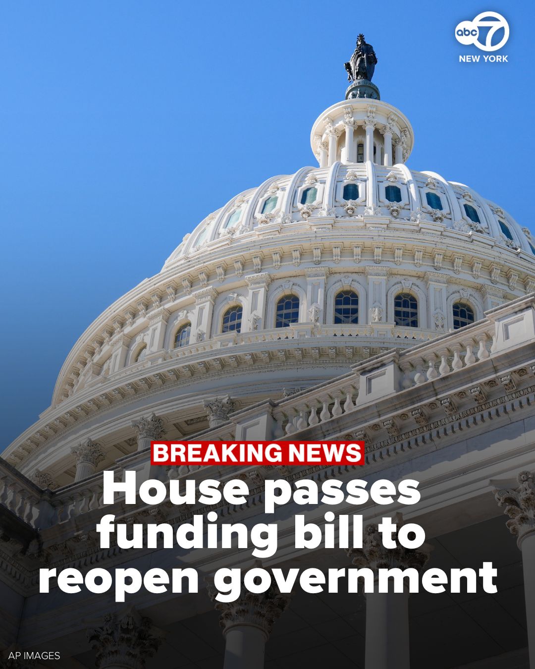 ABC7NY - The House passed the government funding bill by a vote of 222 ...