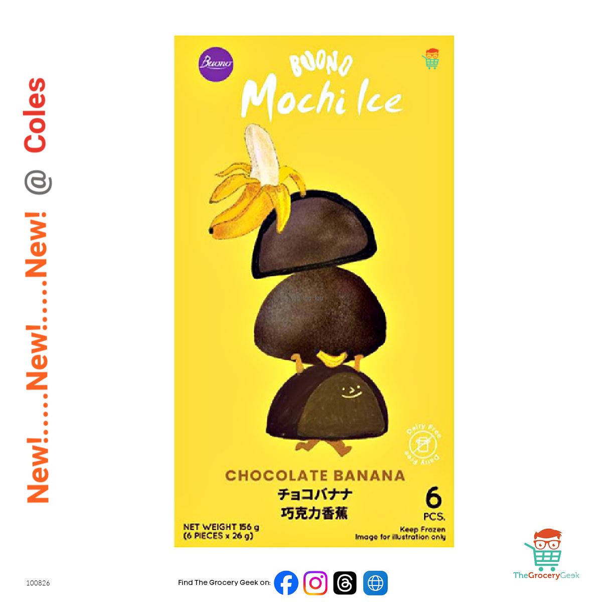 Coles has ranged Buono Mochi Ice Chocolate Banana - a bite-sized