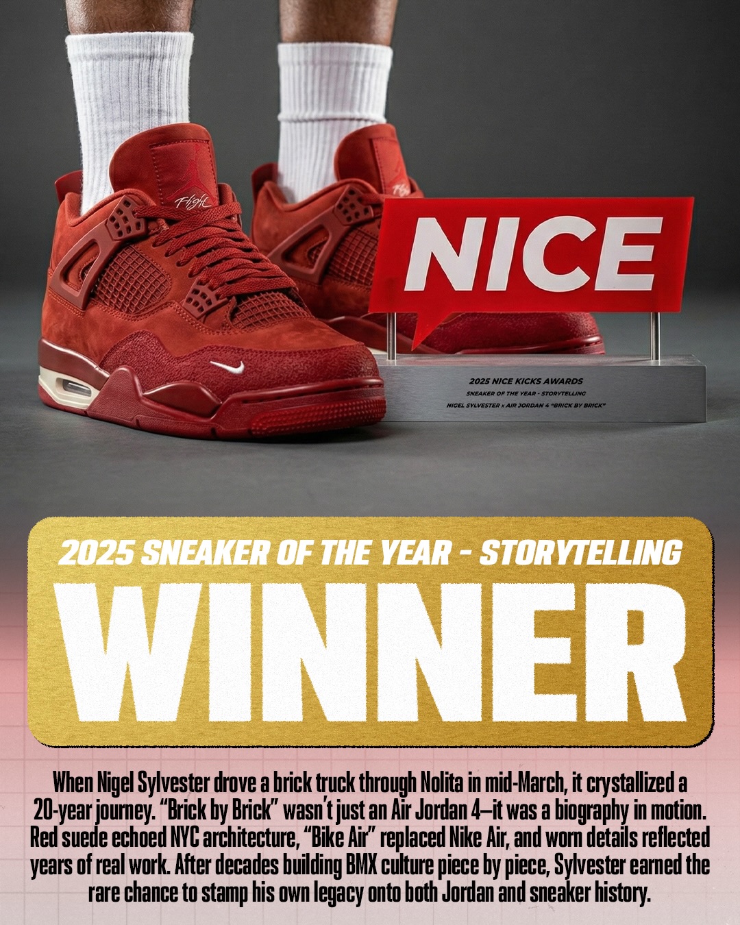 The 2025 Sneaker of the Year for best Storytelling belongs to
