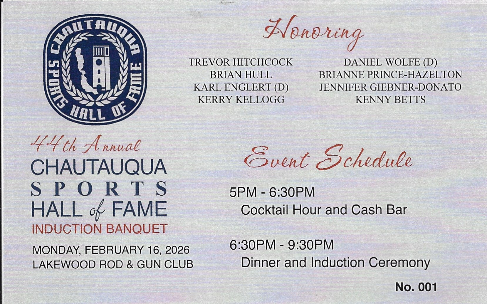 Chautauqua Sports Hall of... - Chautauqua Sports Hall of Fame