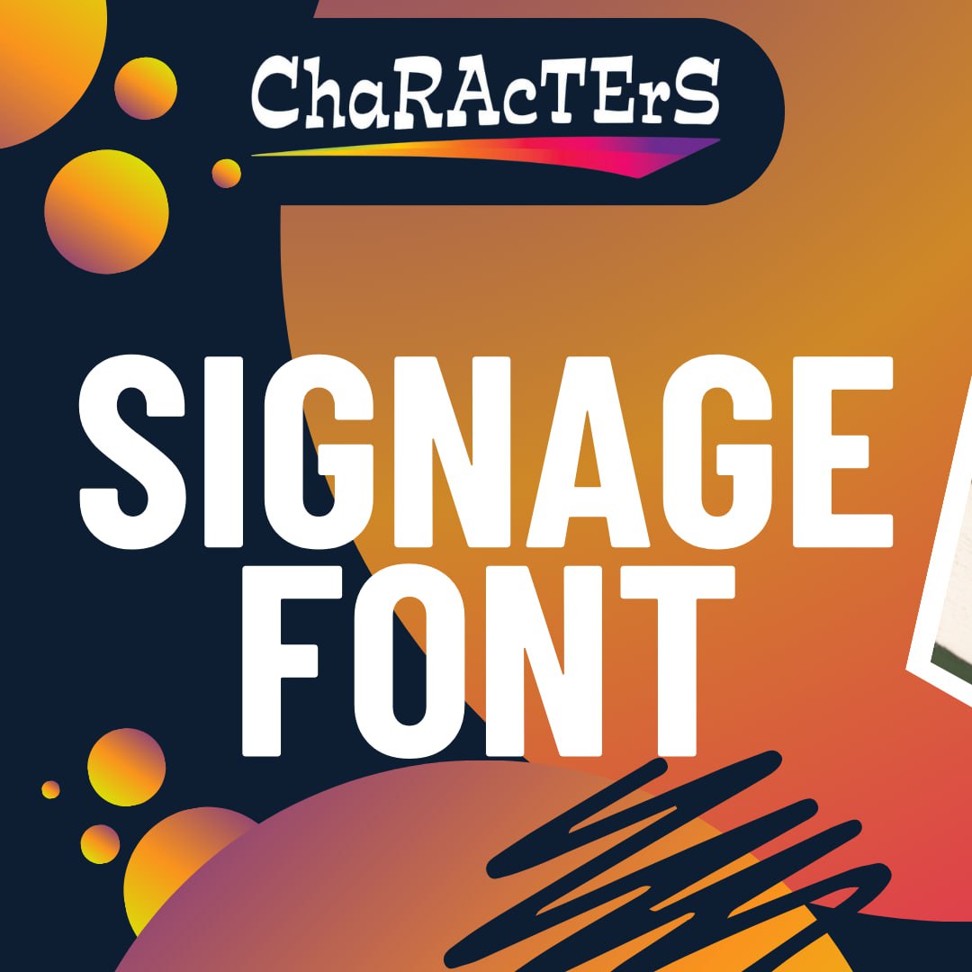 Choose the right signage font and... - Characters Signs | Facebook
