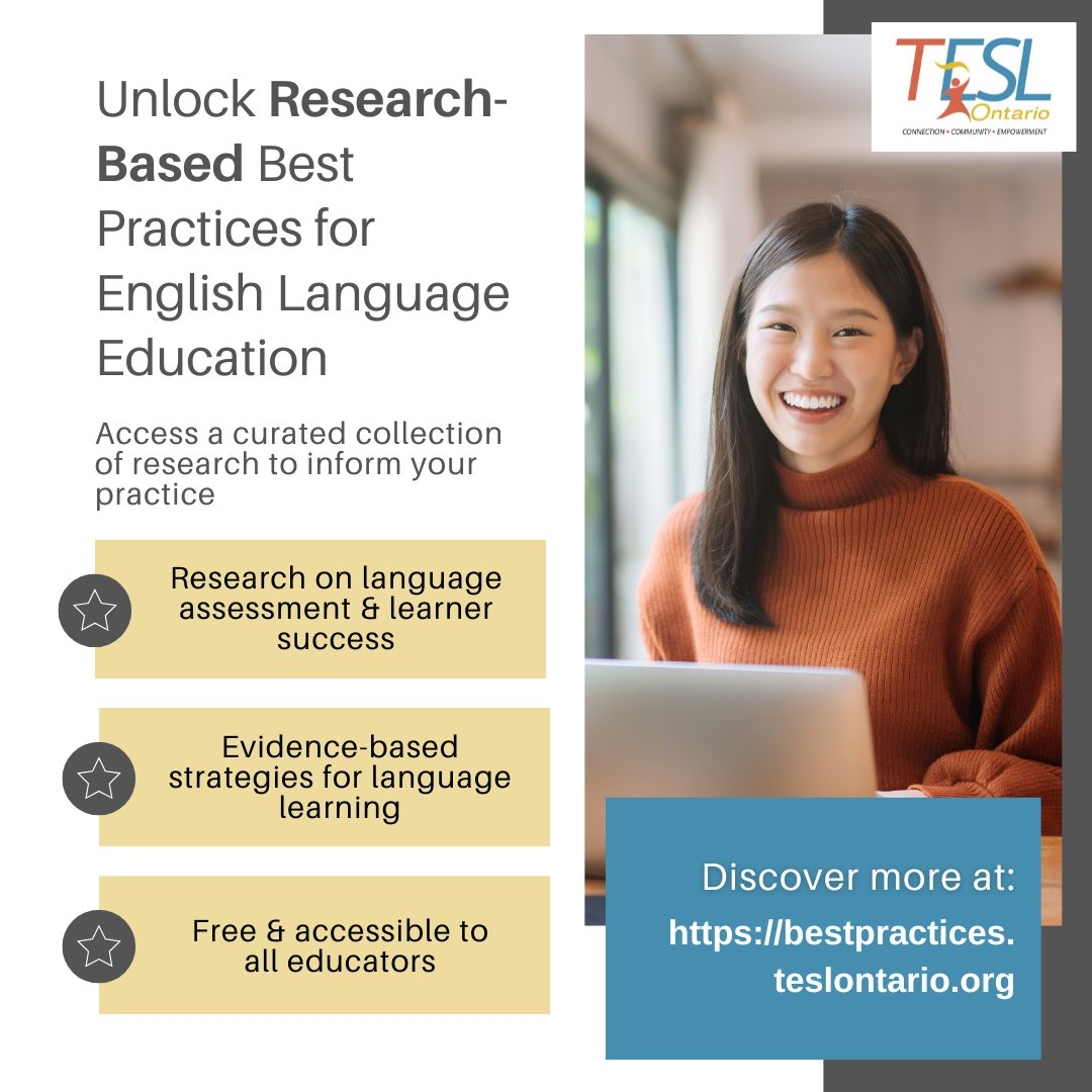 ⏰... - TESL Ontario (Teachers of English as a Second Language) | Facebook