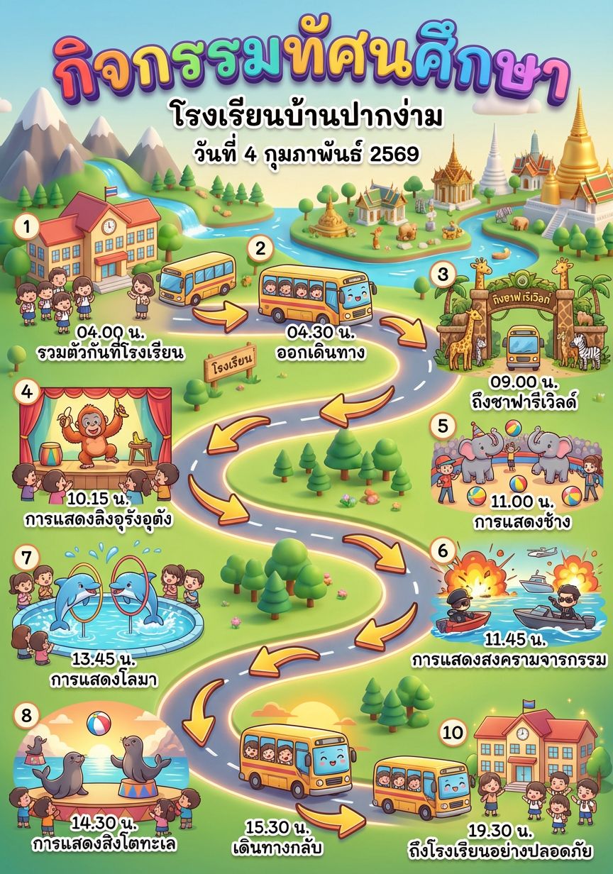 🏫กำหนดการทัศนศึก... - โรงเรียนบ้านปากง่าม Ban Pak Ngam School | Facebook