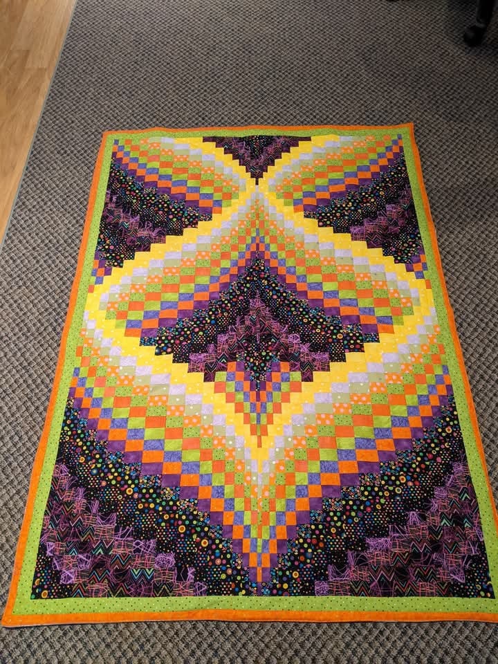 Popular Free Quilt Patterns | Twisted Bargello Quilt by Theresa Deal ...