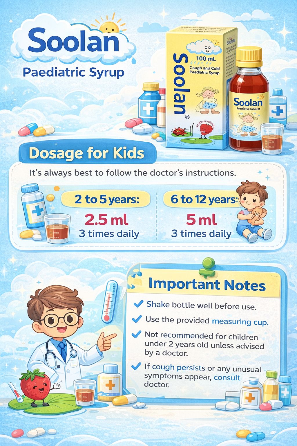 صيدلية مصعب - 🌧️ Soolan Syrup for Children سولان شراب... | Facebook