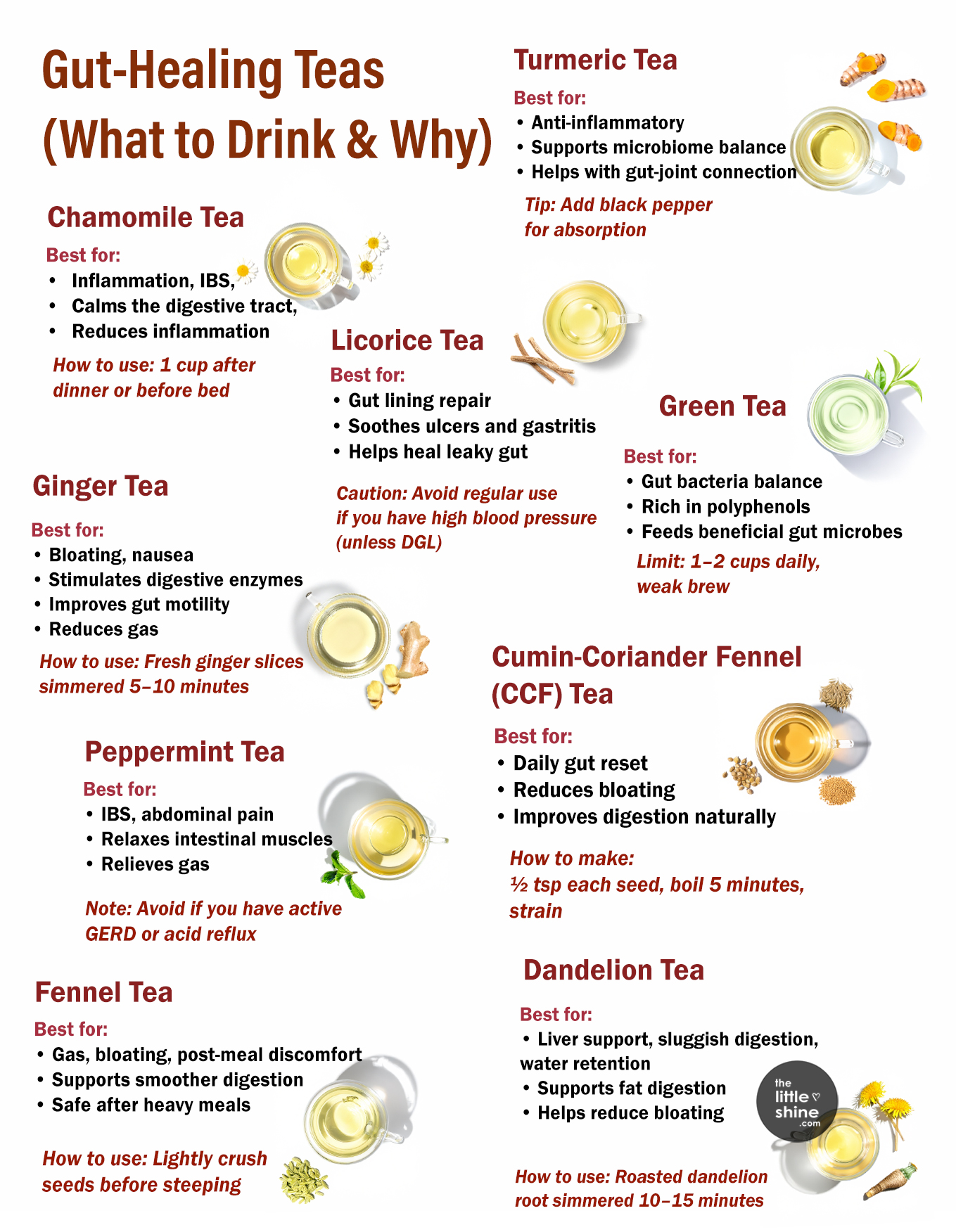Little - A calm gut starts with simple, nourishing habits. Herbal teas ...