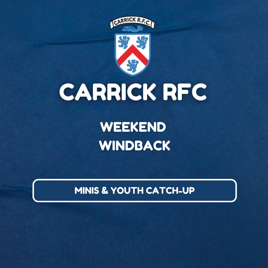 Carrick Rugby - 🏉 Weekday Windback – Looking Back, Moving... | Facebook