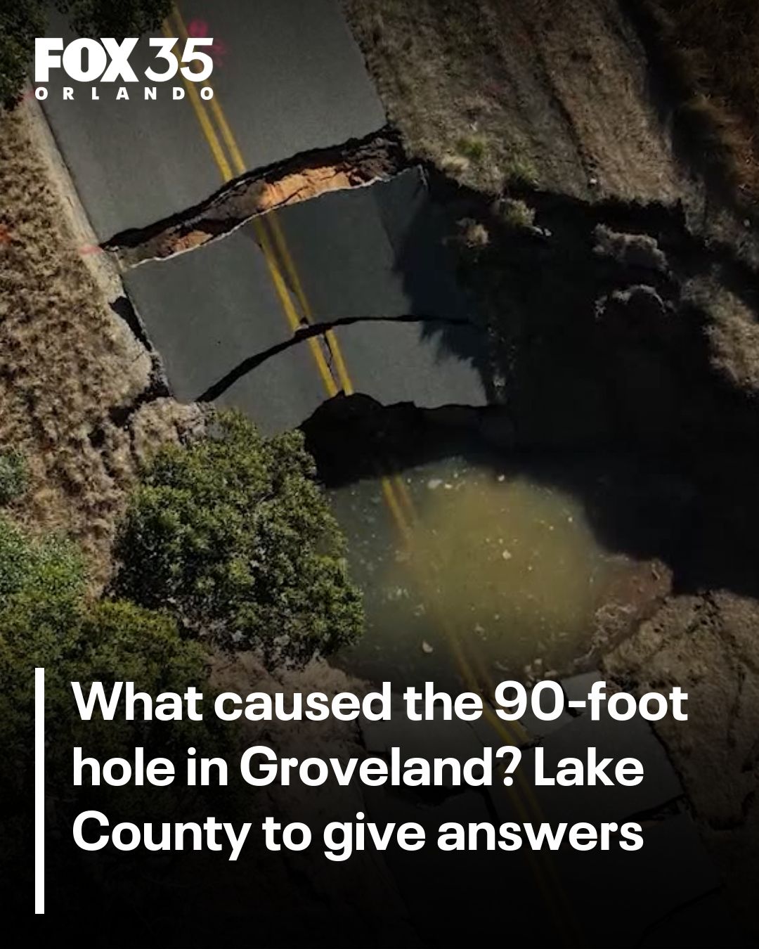 Answers regarding what caused a massive 90-foot hole in a