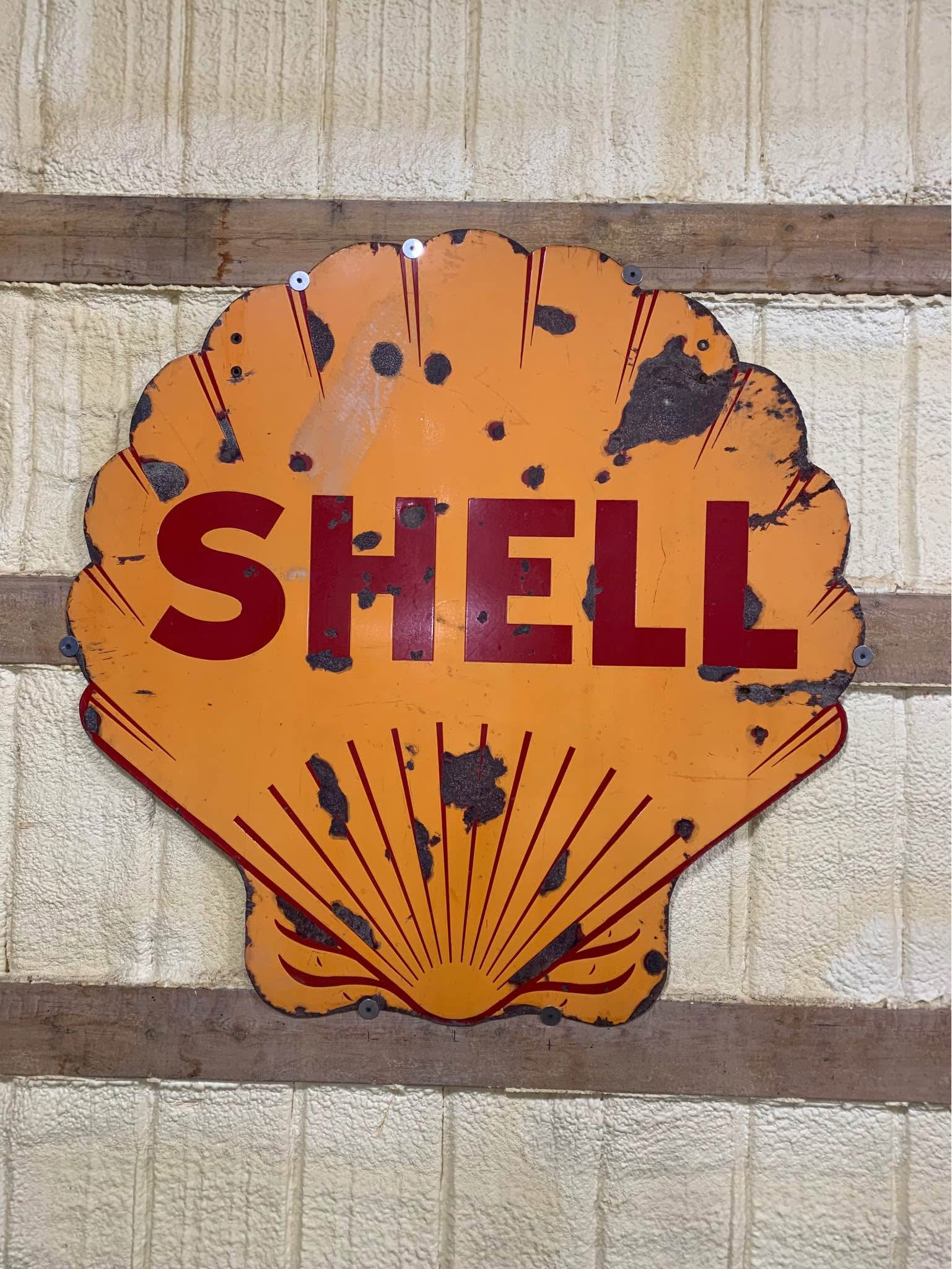 Double sided porcelain Shell sign - Plaques & Signs - Savannah ...