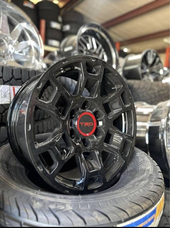 New 17” black TRD Pro Wheels And Tires 17 Toyota 4Runner Rims Tacoma 4 ...