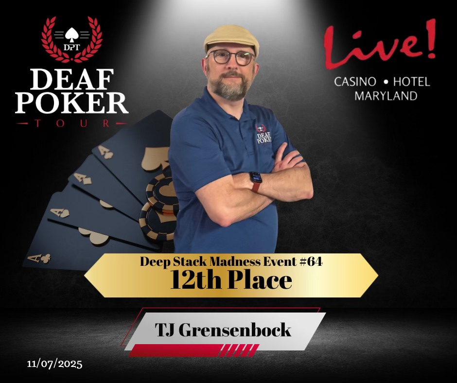 Deaf Poker Tour - Deaf Poker Tour added a new photo.