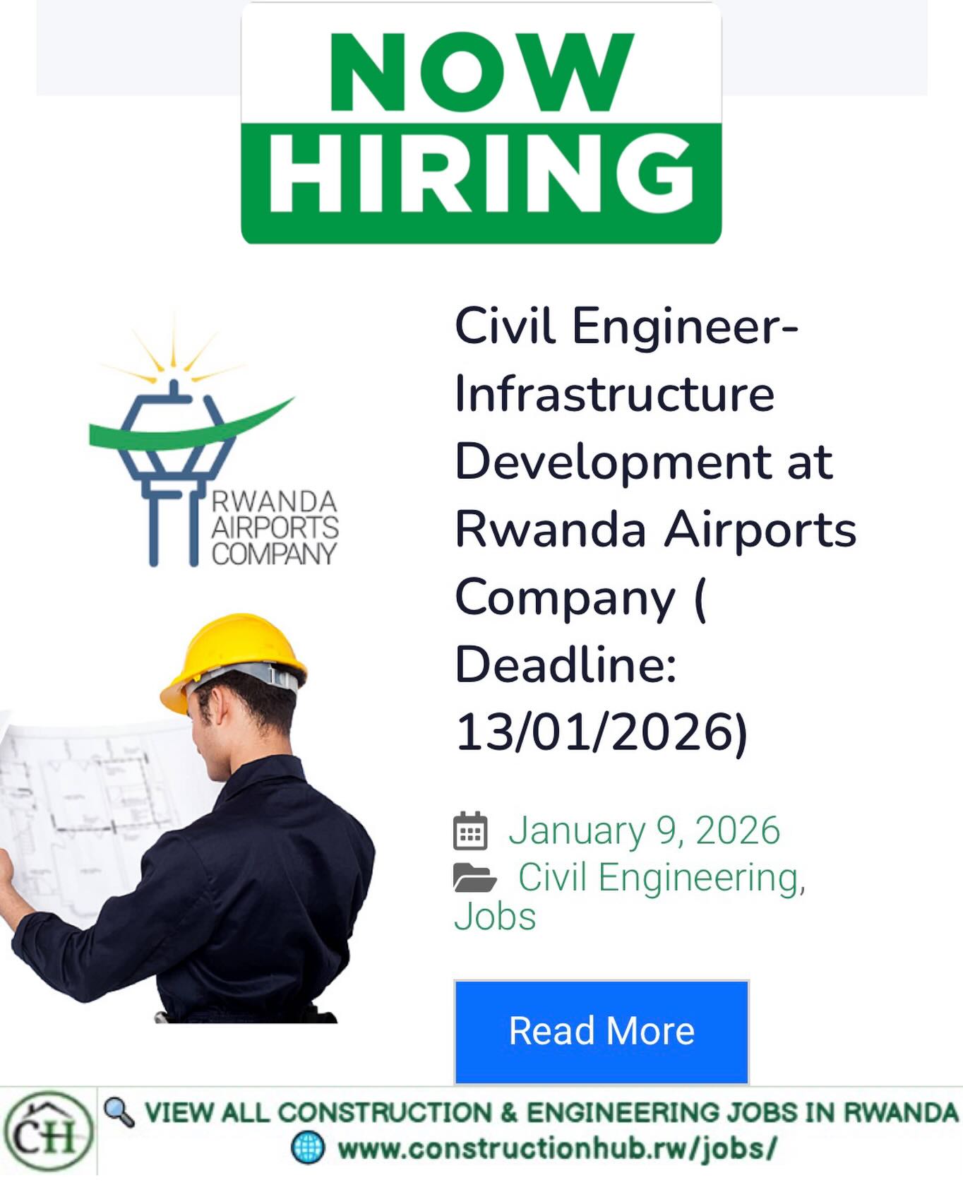 ConstructionHub.rw - 🛠️ Civil Engineer – Infrastructure Development at ...