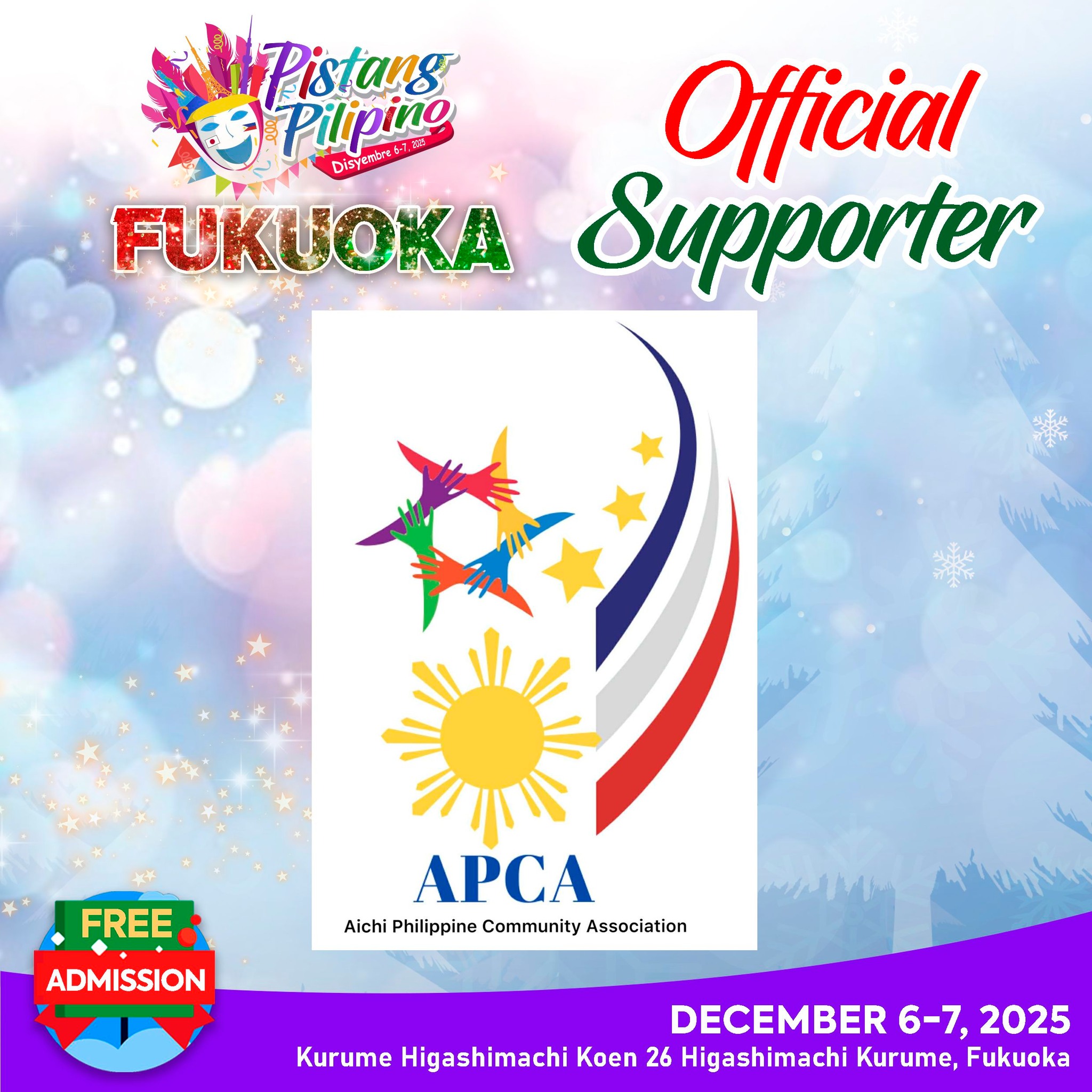One - Our deepest appreciation to APCA Aichi Philippine Community ...