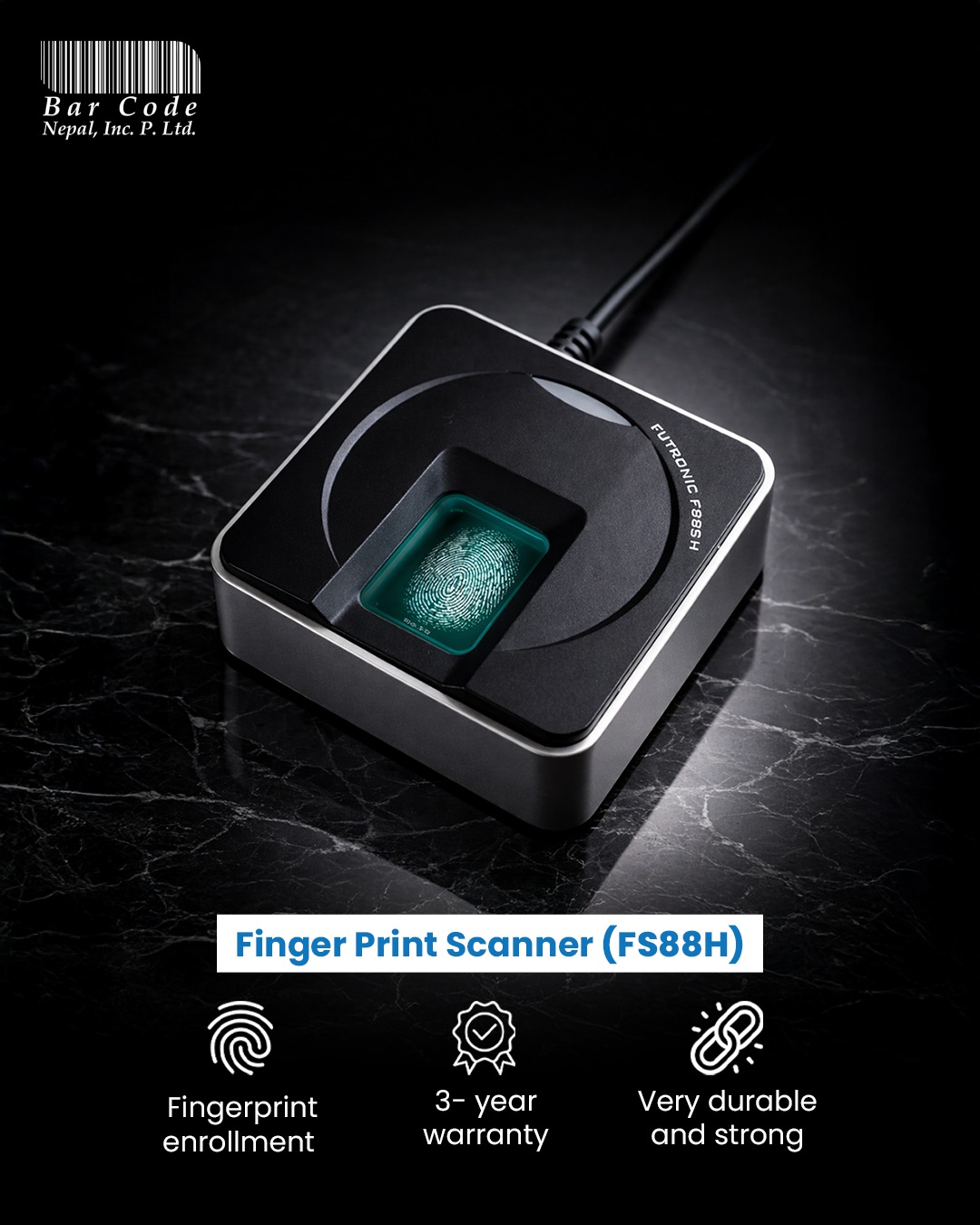 Bar - The powerhouse of biometric scanning. Meet- FS88H, engineered for ...