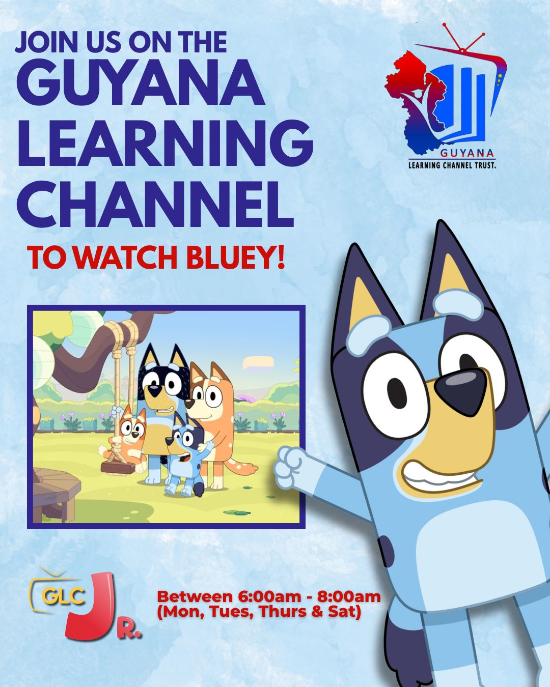 💛🐾 Adventure time with Bluey is... - Guyana Learning Channel | Facebook