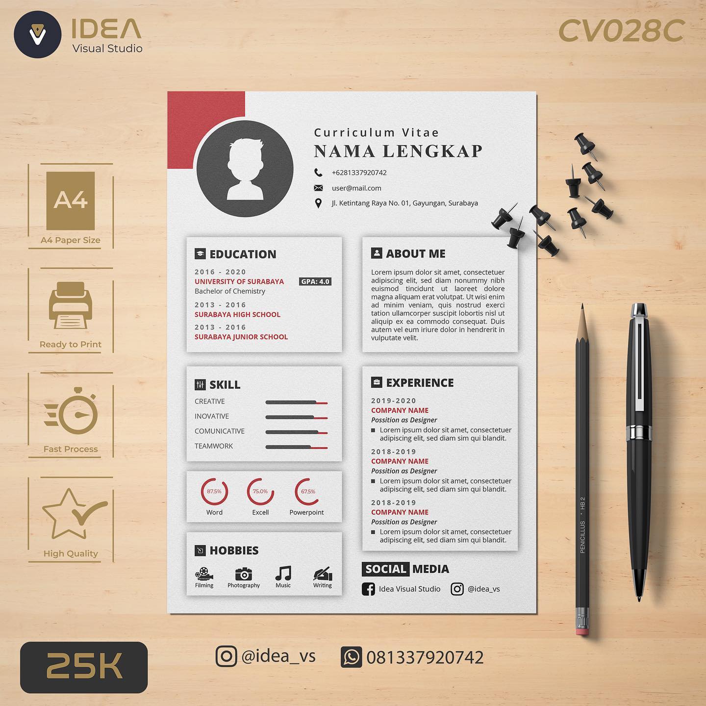 CV Code: CV028C CV dengan model... - Twentysix Design | Facebook
