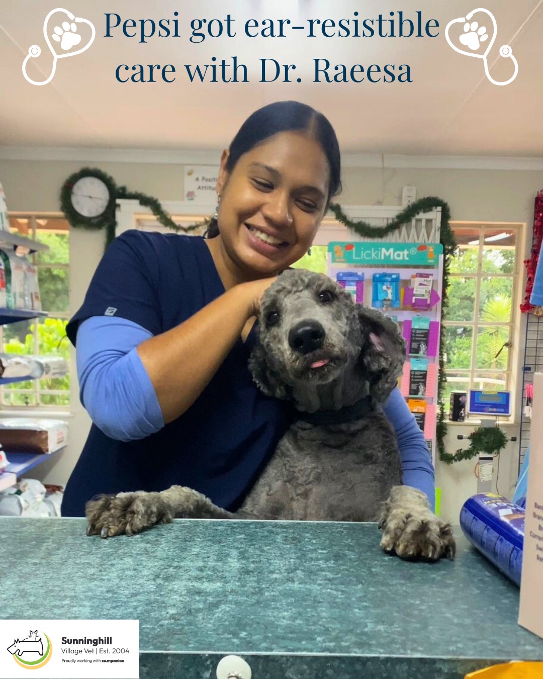 Sunninghill - Ear-resistible! Dr. Raeesa had a special visitor, Pepsi ...
