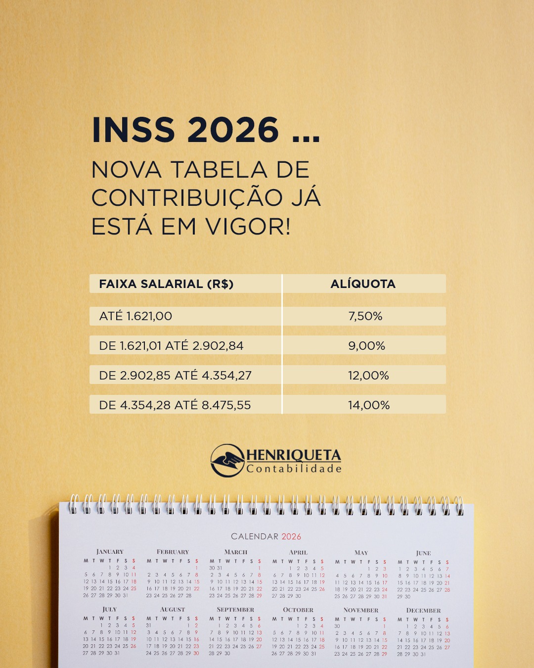Henriqueta - Desde janeiro de 2026, passaram a valer os novos valores ...