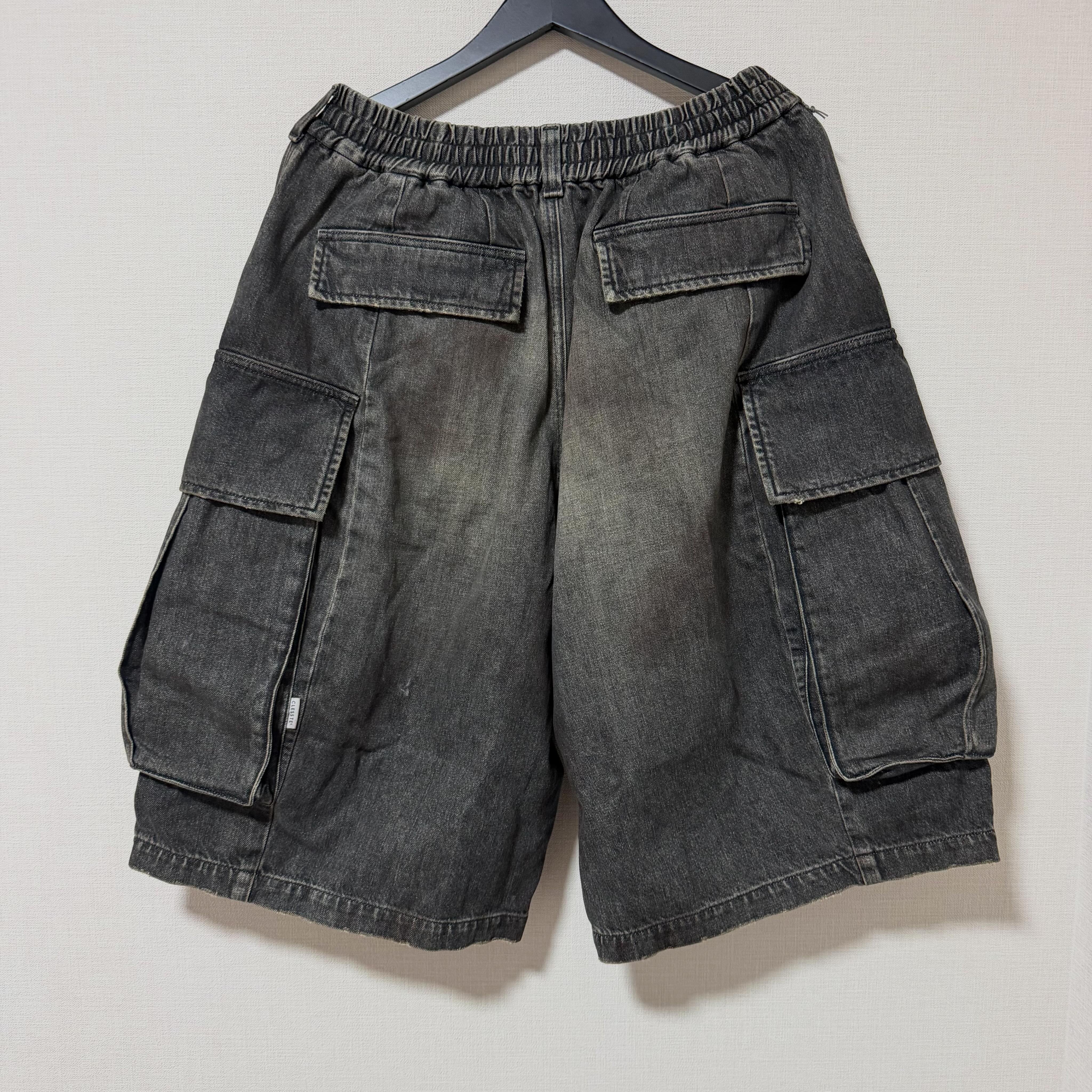 CLESSTE VINTAGE DYED SELVEDGE DENIM CITY MEGA POCKET BALLOON CARGO 