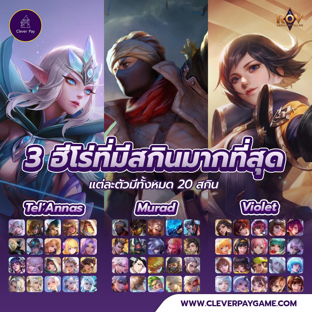 หลังจาก มุราดมีสกินตรุษจีนใหม่ ก็ขึ้นมาเทียบเท่าแล้ว สกินที่เยอะที่สุด ...
