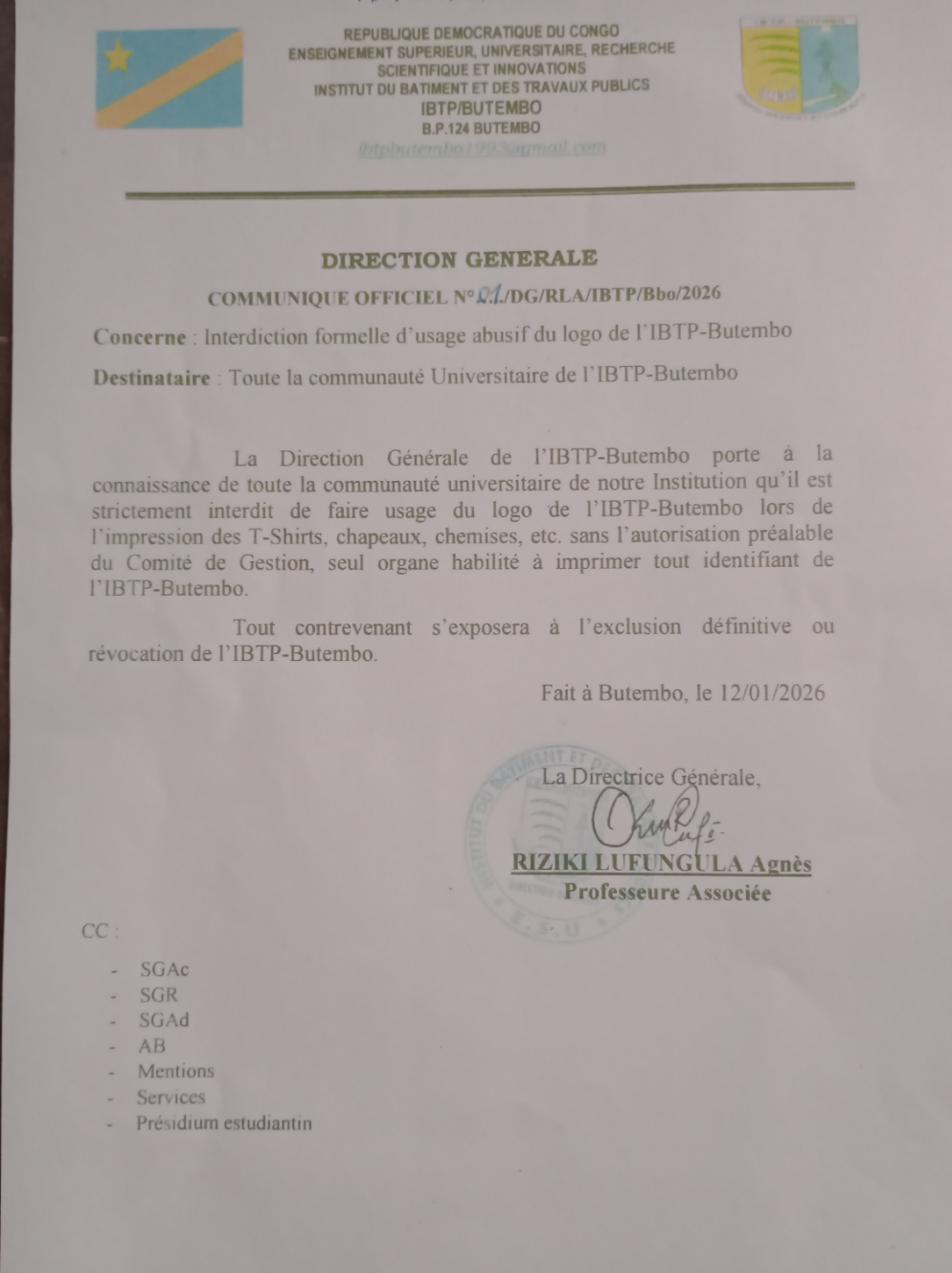 Ibtp Butembo officiel | Butembo