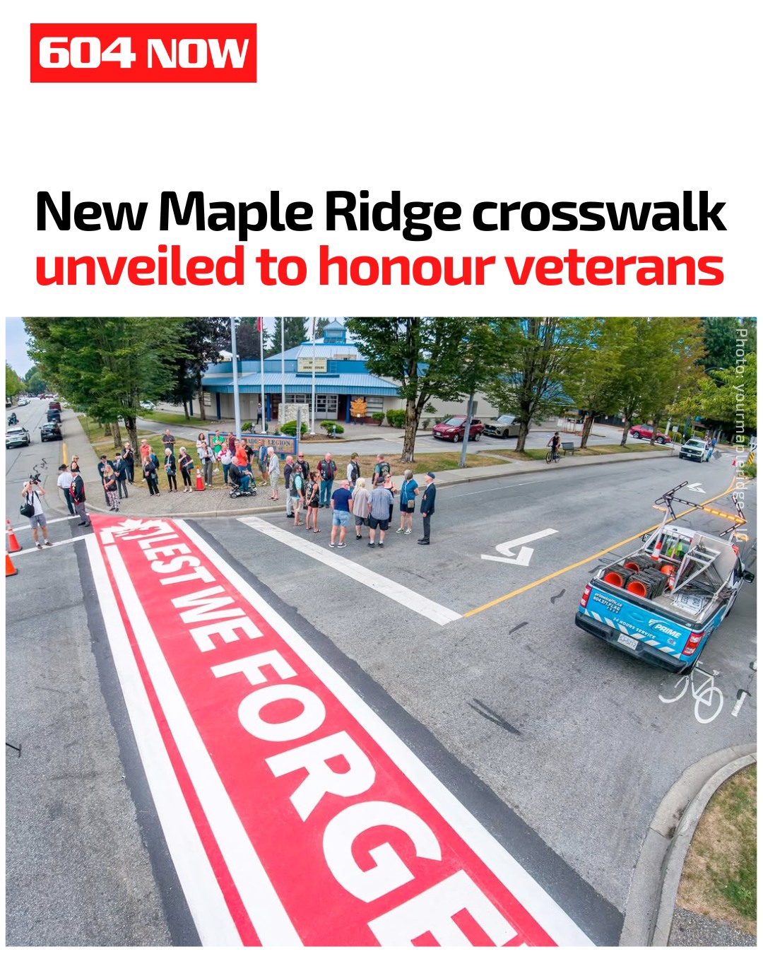 604 - A crosswalk to remember. 🇨🇦 Maple Ridge unveiled a new ...