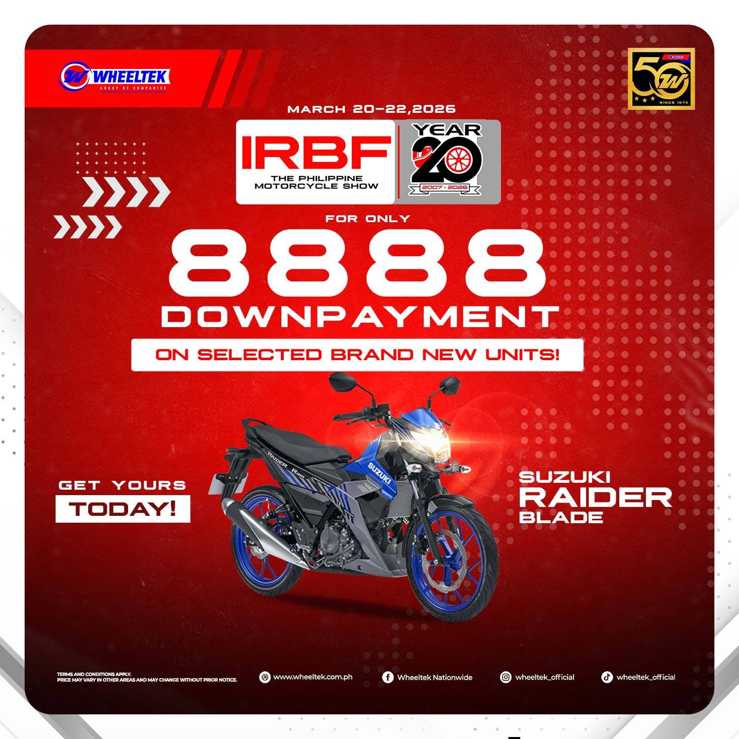 Wheeltek offers brand-new motorcycles with downpayments as low as
