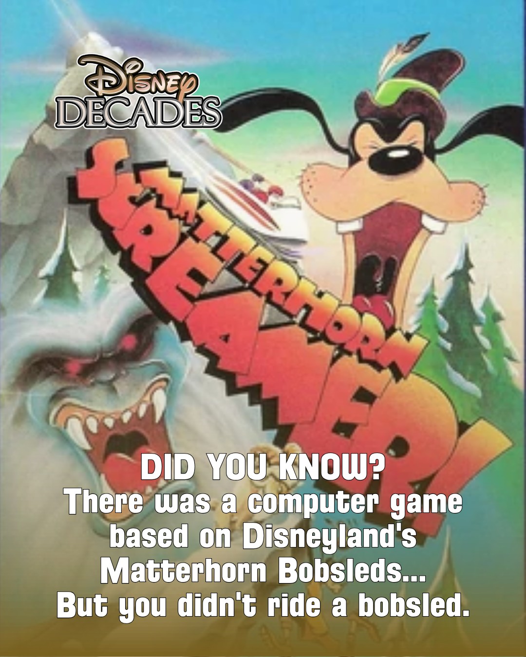 Disneyland history meets retro gaming! 🏔️🎮 Matterhorn Screamer