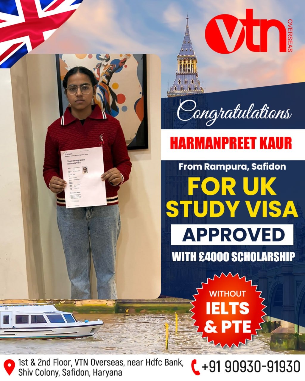 VTN Overseas - 🎉 Congratulations, Vandna Devi from... | Facebook