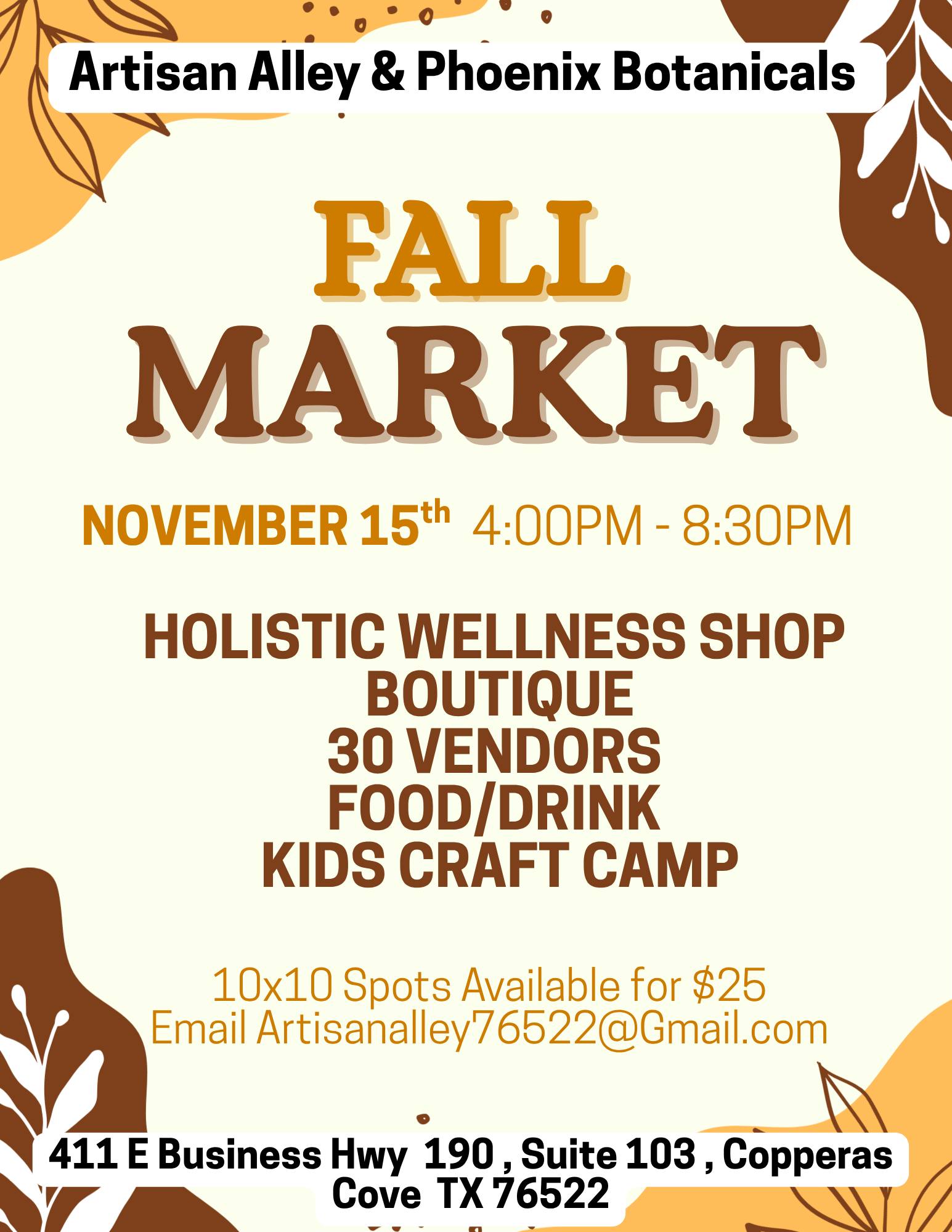NOVEMBER Sunset Market