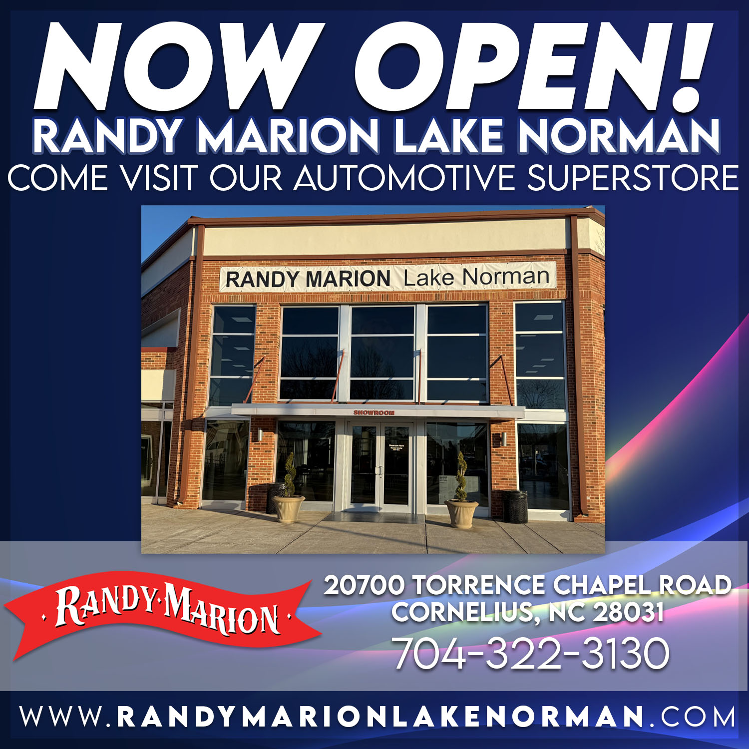 Randy - NOW OPEN! 🎉Randy Marion Lake Norman is officially open as your ...