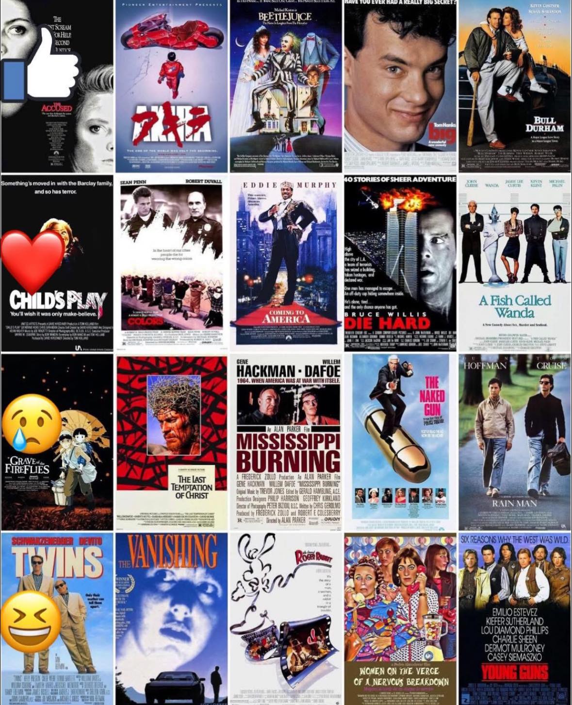 Rumbledore - you can only save ONE row of movies from 1988 🤔 | Facebook