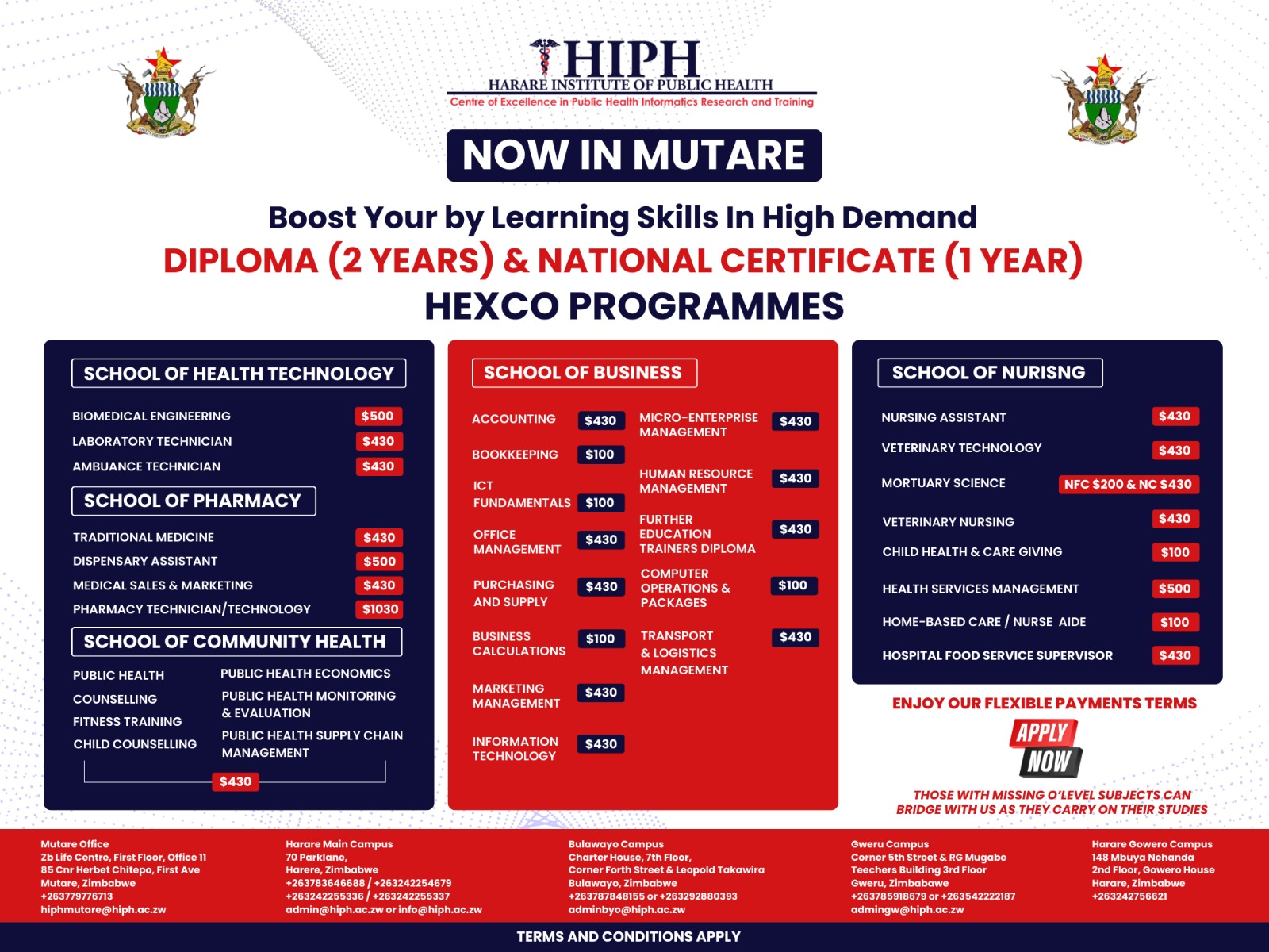 Harare - We are thrilled to announce the opening of our new HIPH Mutare ...
