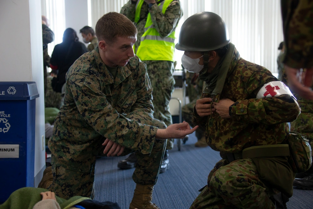 第三海兵遠征軍司令官交代式 2024年1月26日、沖縄・普天間航空基地で第