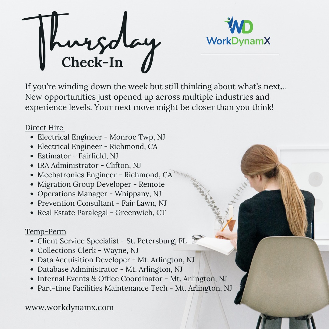 WorkDynamx - Thursday Check-in: If you’re winding down the... | Facebook