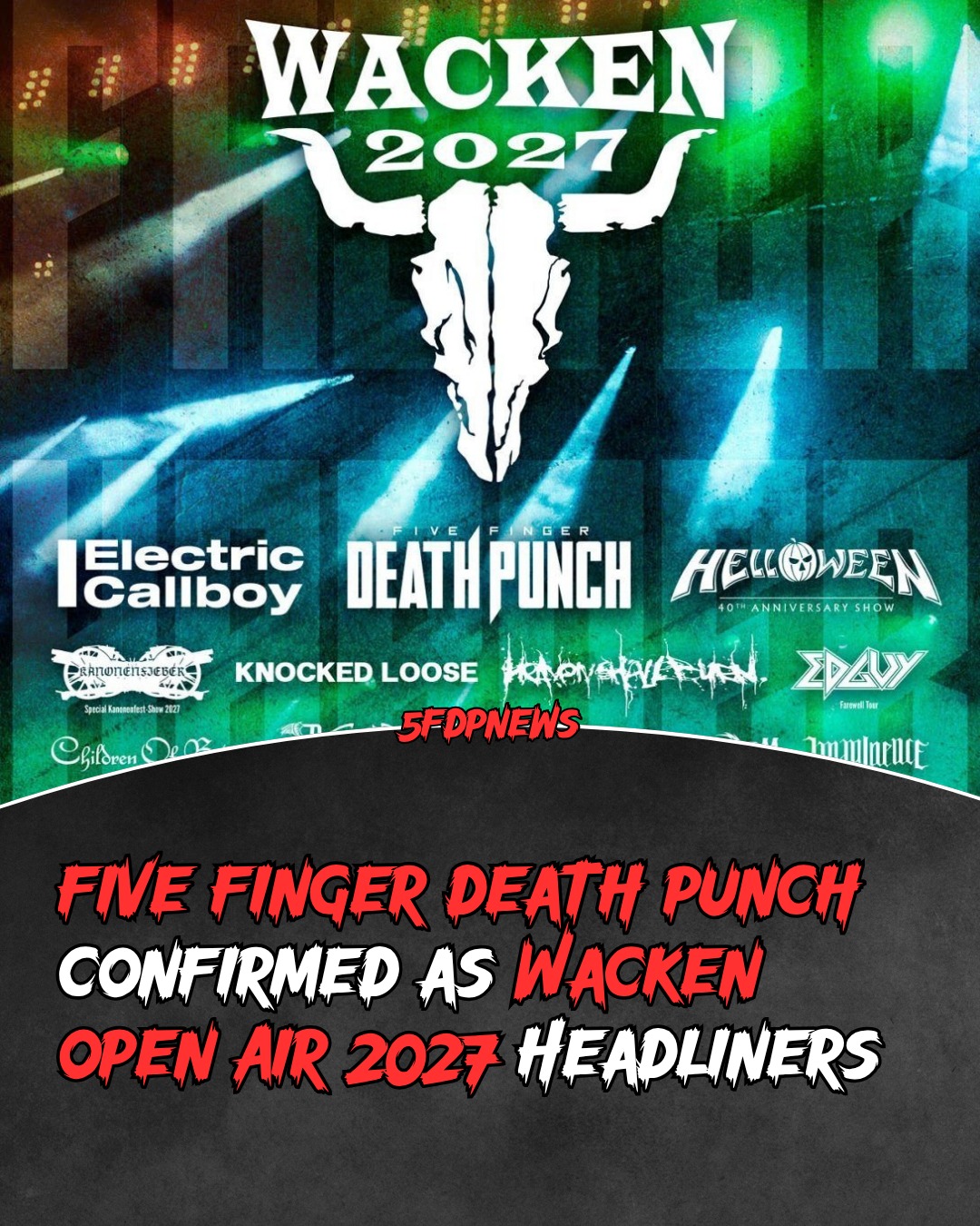 Five Finger Death Punch are officially returning to Wacken Open