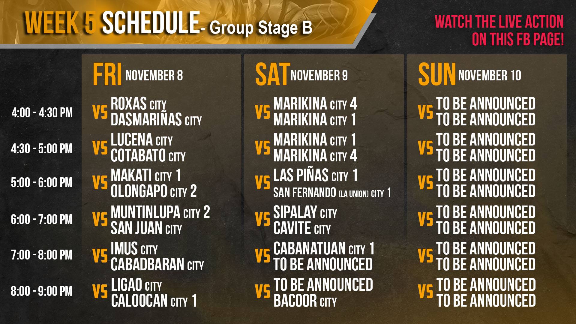 The schedule for Group B of BvsB... - Bayan Mo VS Bayan Ko | Facebook