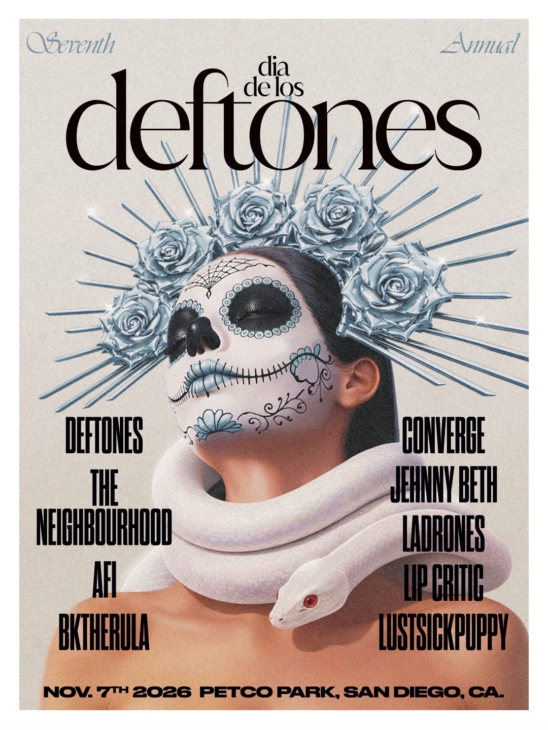 Deftones JAPAN 2026 パーカー XXL 　フライヤー付き Deftones have revealed the 2026 lineup for Dia De Los Deftones